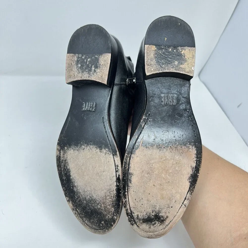 Frye Black Zipper Ankle Booties - Picture 13 of 13
